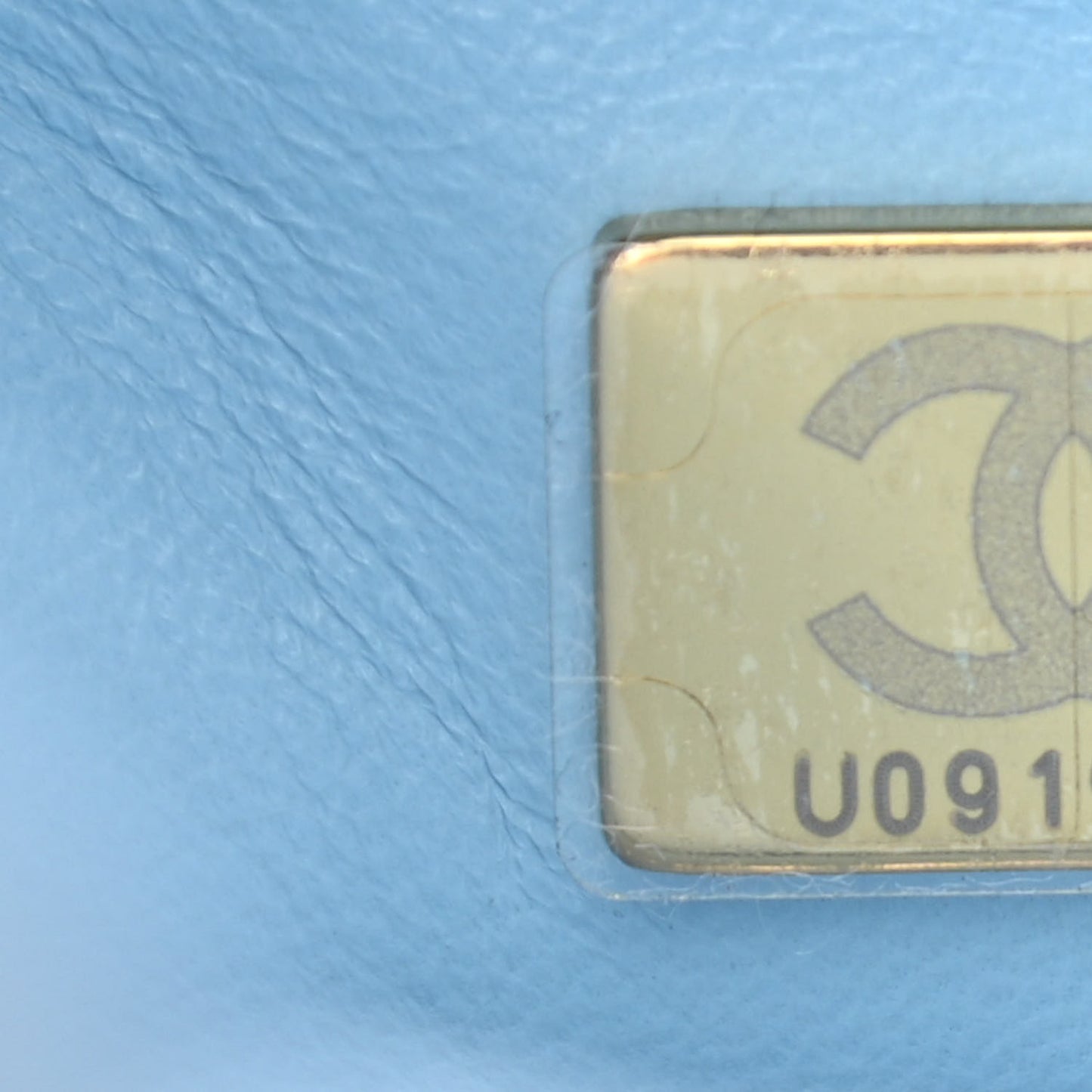 Shiny Caviar Pick Me Up Flap Belt Bag Light Blue