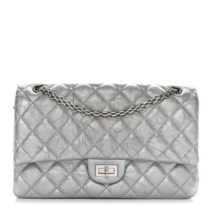 Chanel Metallic Aged Calfskin Quilted 2.55 Reissue 226 Flap Silver 3 of 34