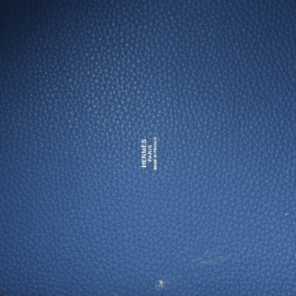 Hermes Taurillon Clemence Picotin Lock 26 GM Bleu Paradis 8 of 11