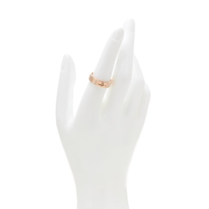Hermes 18K Rose Gold Diamond PM Kelly Ring 55 7.25 2 of 4