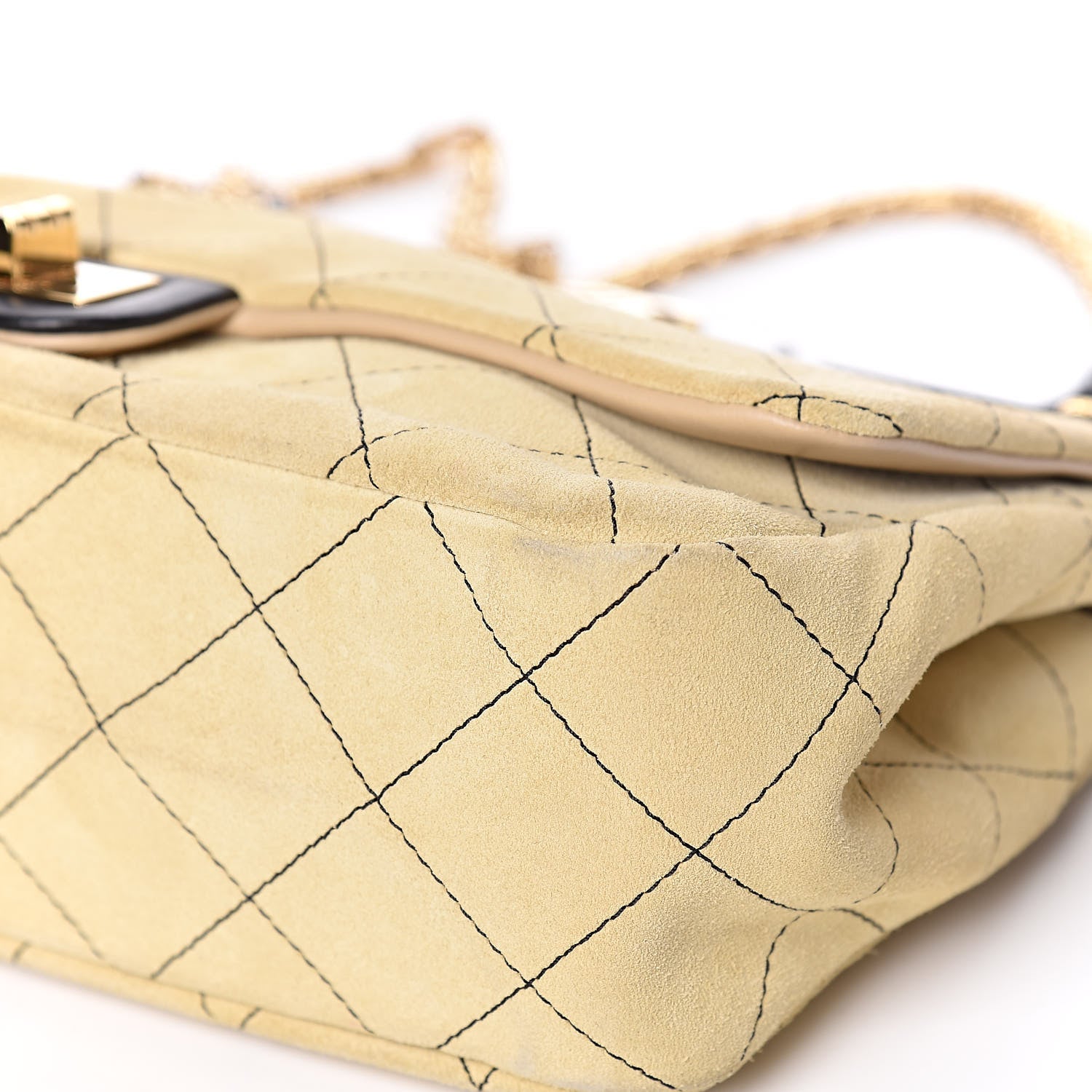 Chanel Suede Quilted 2.55 Reissue Hanger Flap 225 Beige 14 of 16