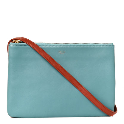 Celine Lambskin Small Multicolor Trio Crossbody Bag Antarctic 1 of 11