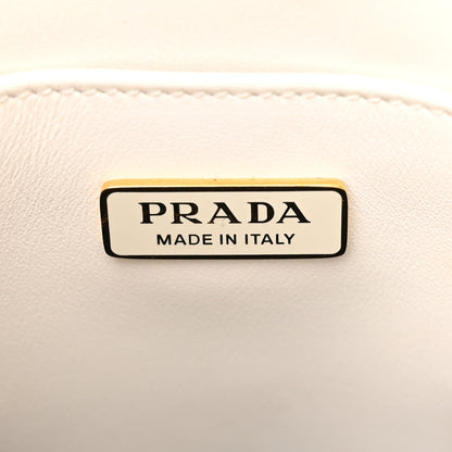 Prada Soft Calfskin Small Shoulder Bag Bianco 6 of 12