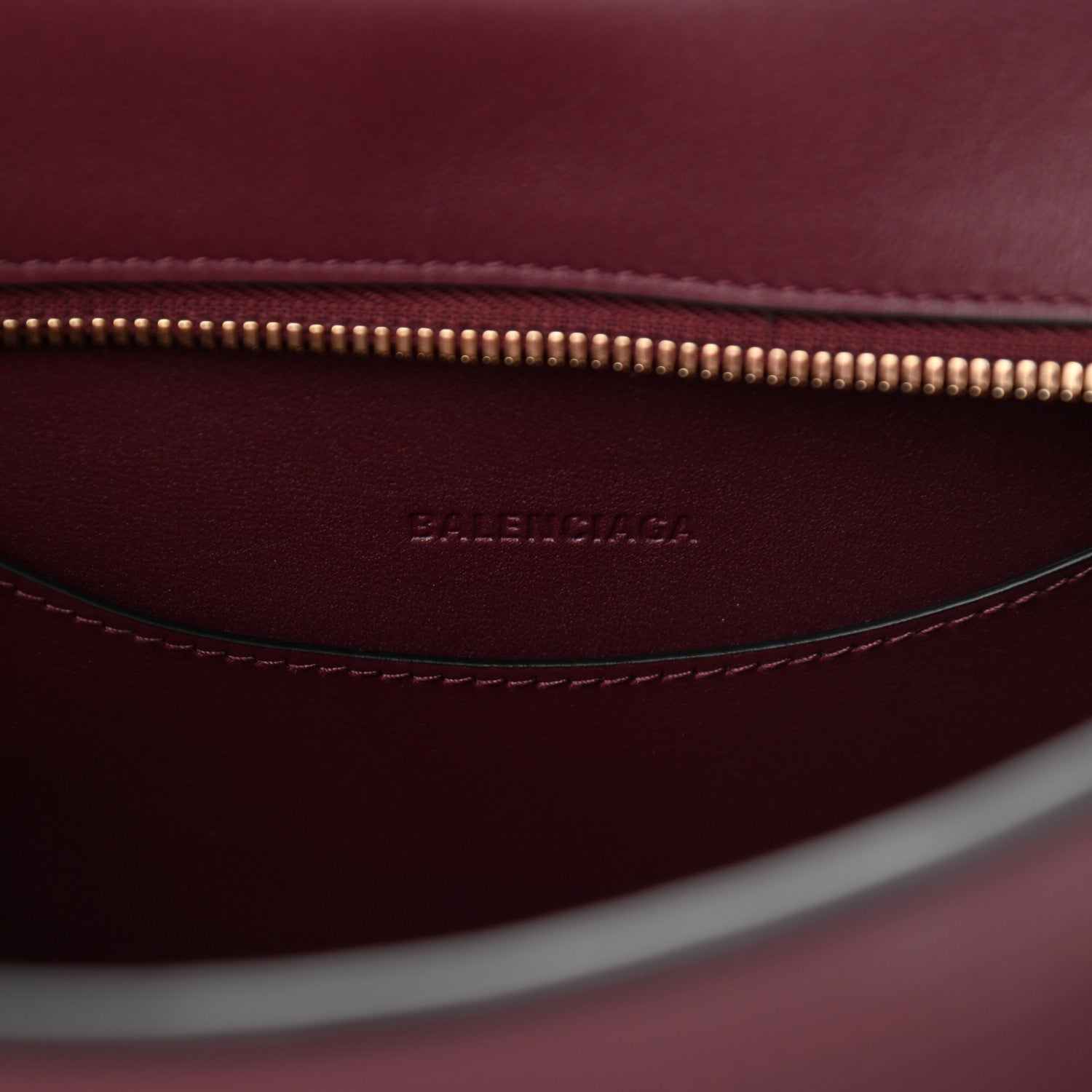 Balenciaga Smooth Calfskin Brass Hardware Neo Classic S City Burgundy 6 of 11