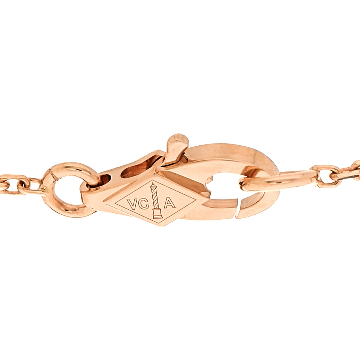 Van Cleef & Arpels 18K Rose Gold Carnelian Sweet Alhambra Bracelet 3 of 6