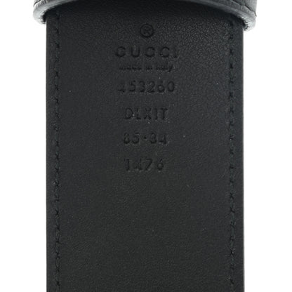 Gucci Moon Calfskin Pearl Double G 40mm Belt 85 34 Black Cream 3 of 5