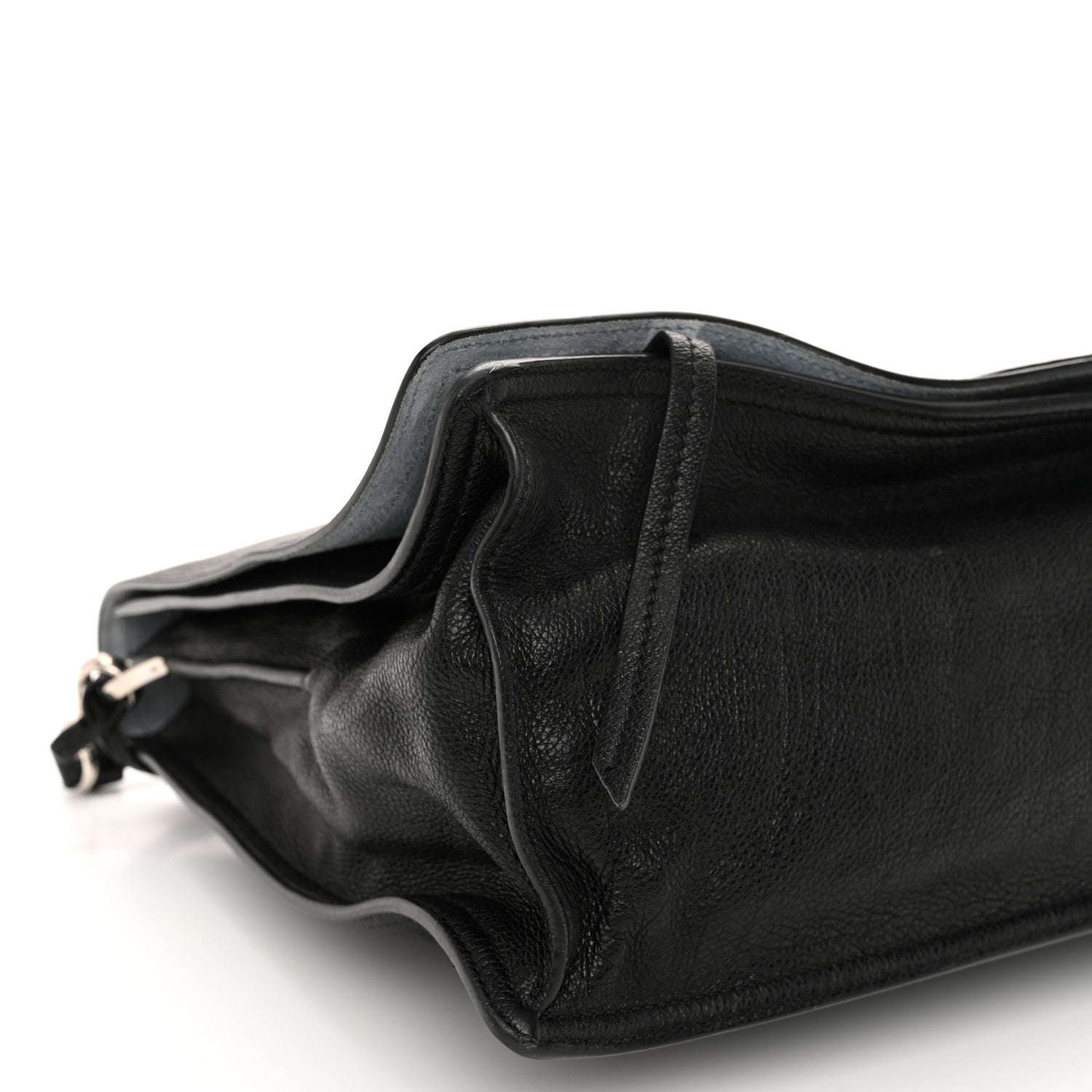 Prada Glace Calf Etiquette Flap Black Astrale 9 of 10