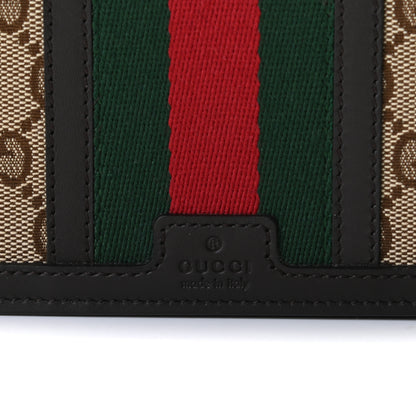 Gucci Monogram Web Strap Wallet Dark Brown 7 of 9