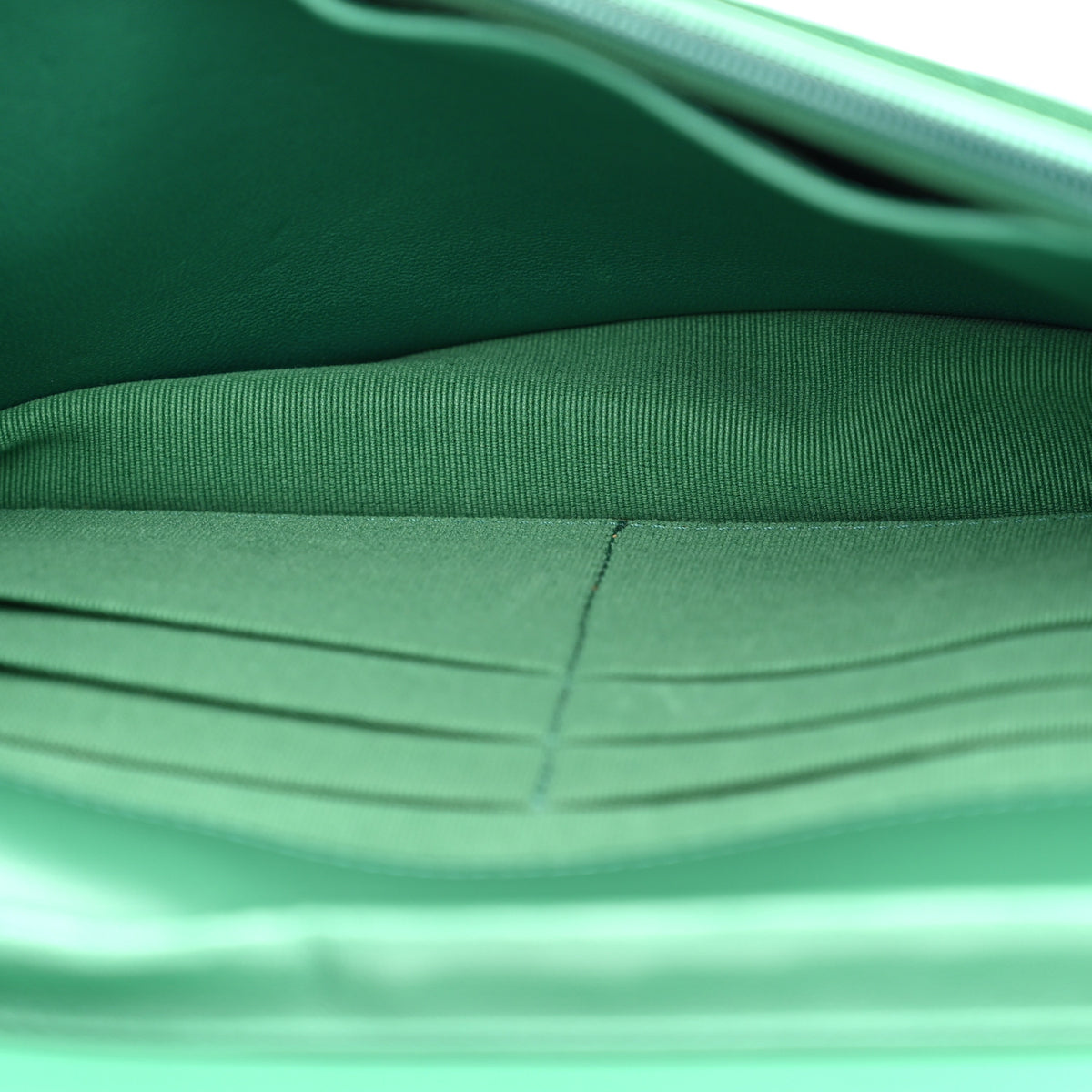 Lambskin Quilted Wallet On Chain WOC Green