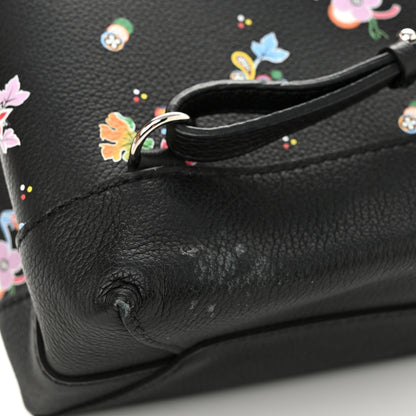 Louis Vuitton Calfskin Flower Lockme Mini Backpack Black Multicolor 14 of 14