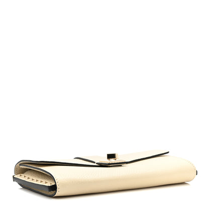 Valentino Garavani Pebbled Calfskin Rockstud Flap Chain Bag Ivory 4 of 8