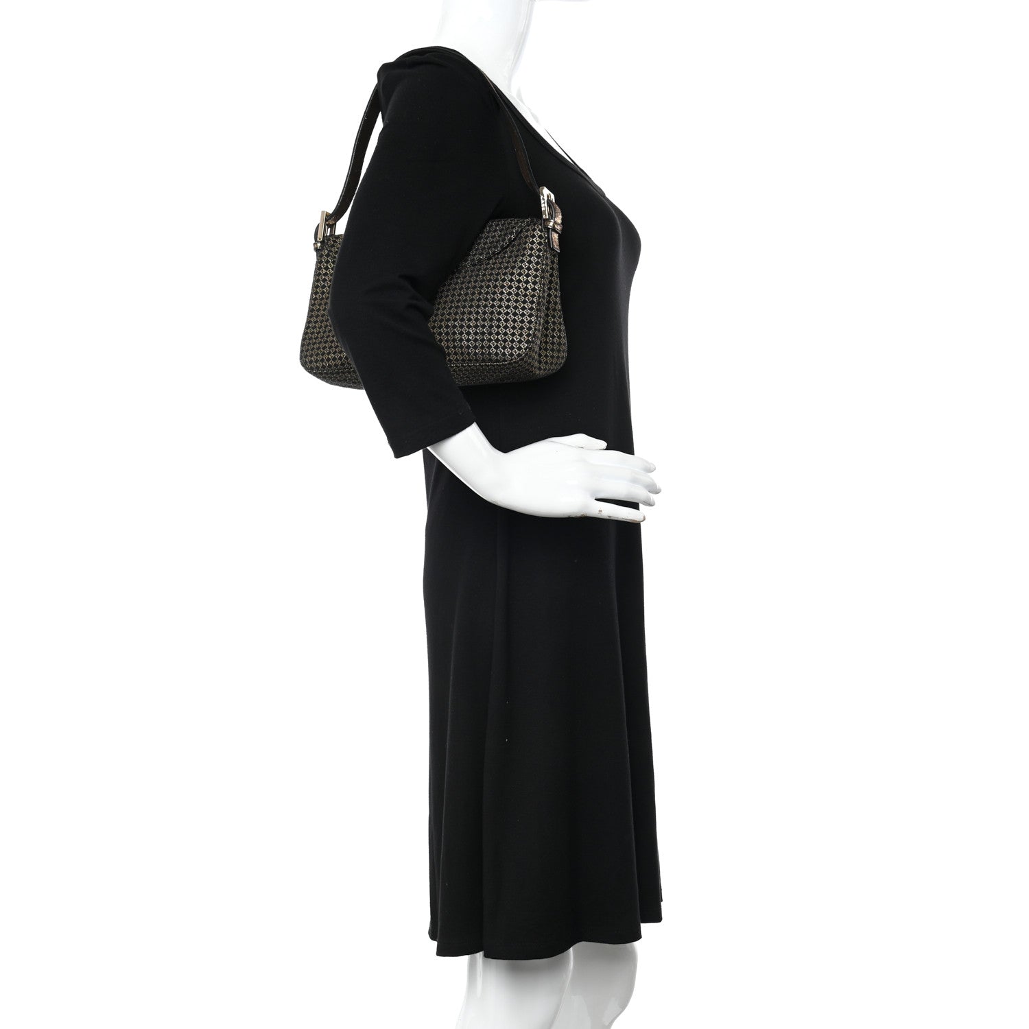 Fendi Micro Zucchino Baguette Black Gold 2 of 9