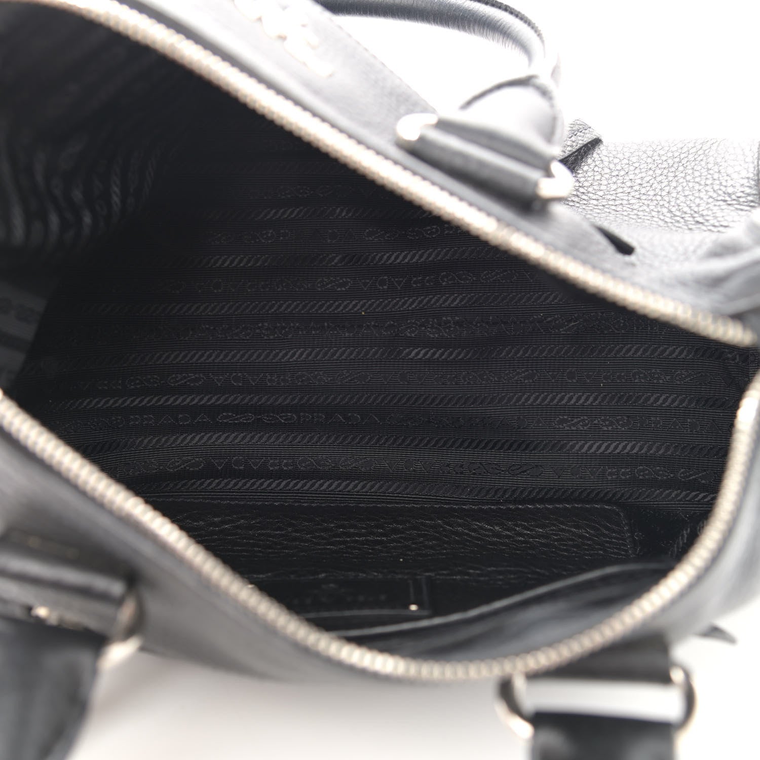Prada Vitello Daino Shopping Satchel Black 5 of 12