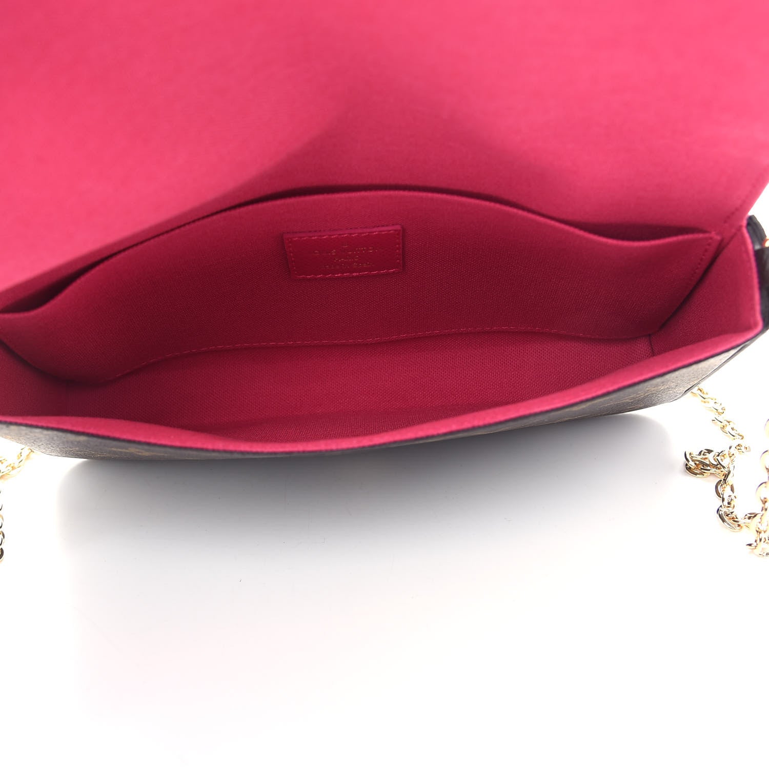 Louis Vuitton Monogram 2021 Christmas Animation Hollywood Pochette Felicie Chain Wallet Fuchsia 6 of 9