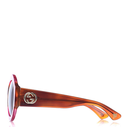 Gucci Acetate Round GG0084S Sunglasses Glitter Fuchsia 3 of 7