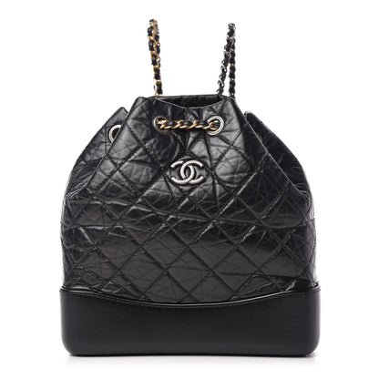 Chanel Aged Calfskin Quilted Small Gabrielle Backpack Black 1 of 10