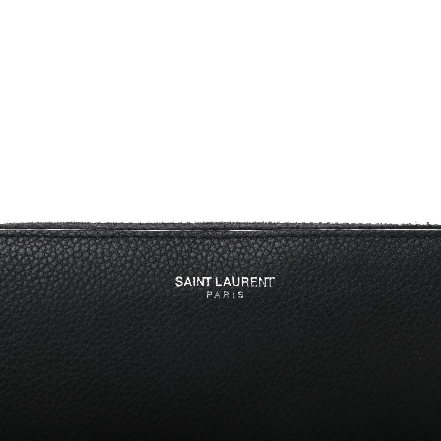 Grained Calfskin Rive Gauche Zip Around Wallet Black