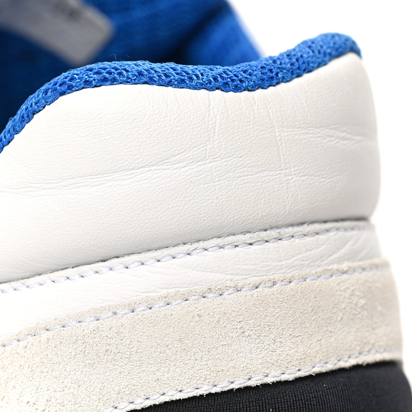 Calfskin Fabric Sneakers 39 White Silver Fluo Blue