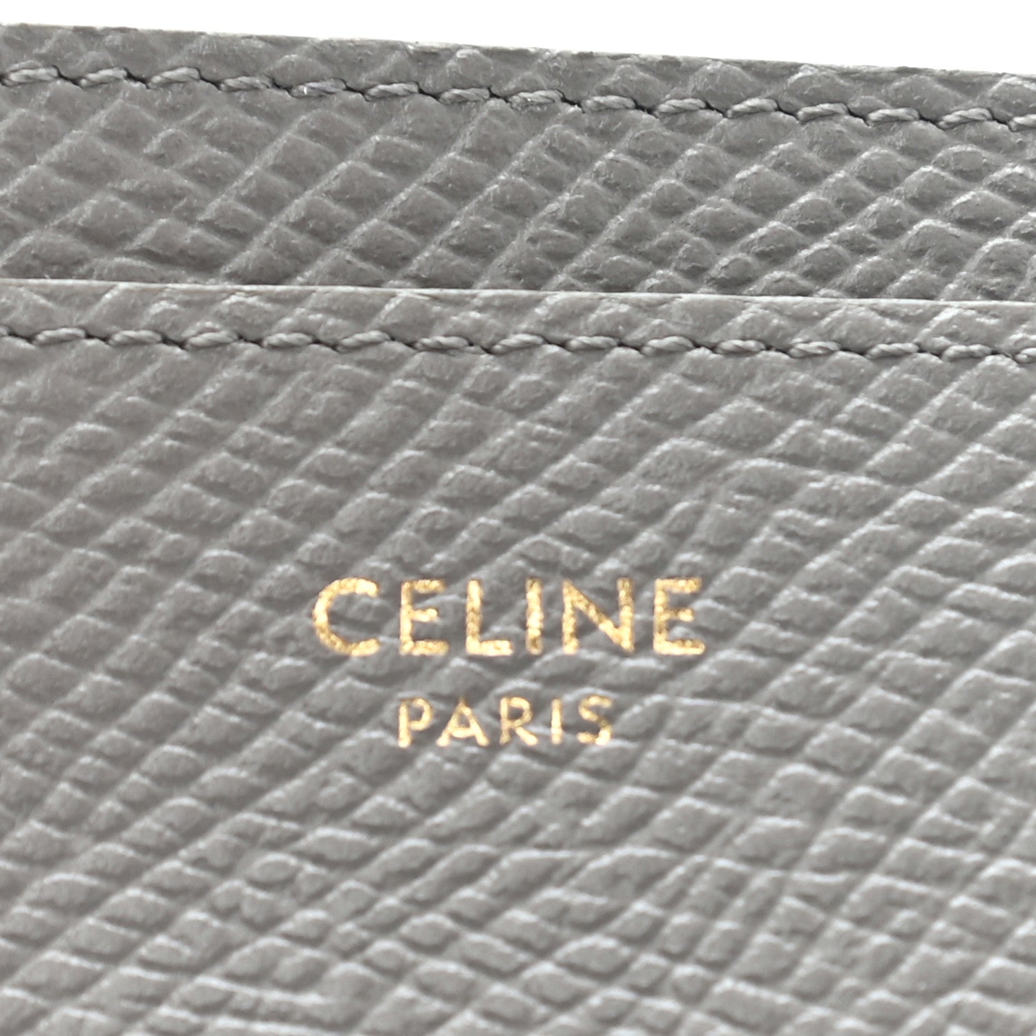 Celine Grained Calfskin Card Holder Pebble 7 of 9