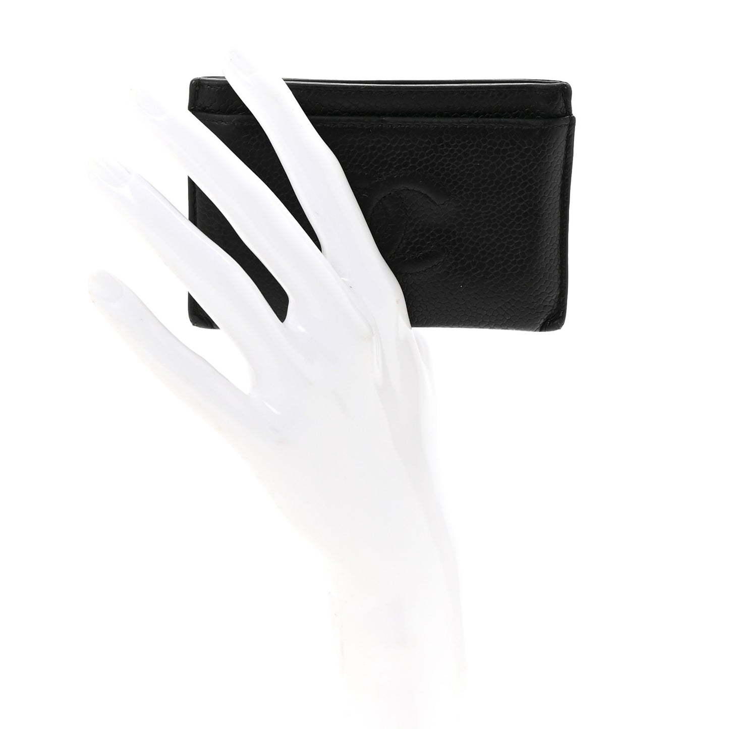 Patent Caviar CC Card Holder Black Black