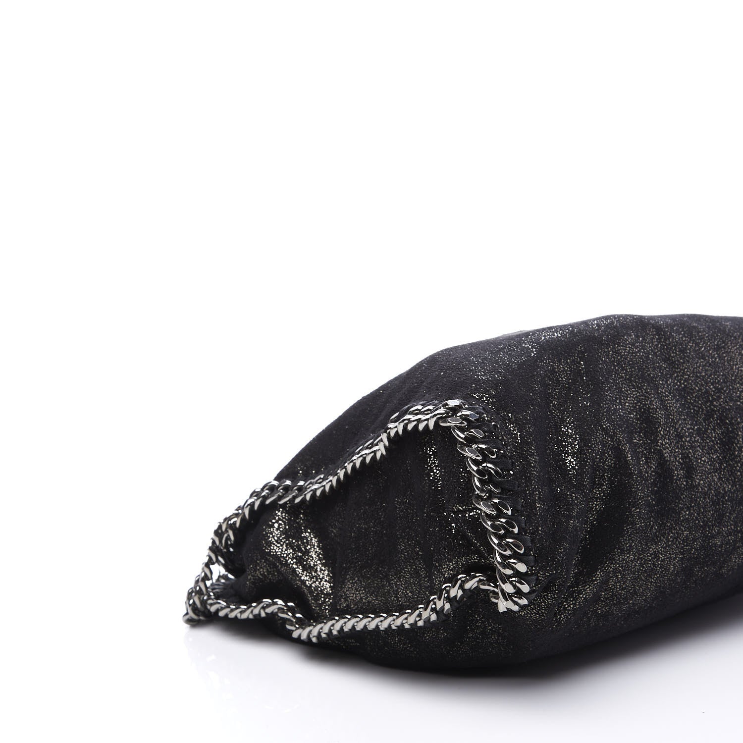 Stella McCartney Chamois Shiny Dotted Falabella Fold Over Tote Ruthenium 5 of 9