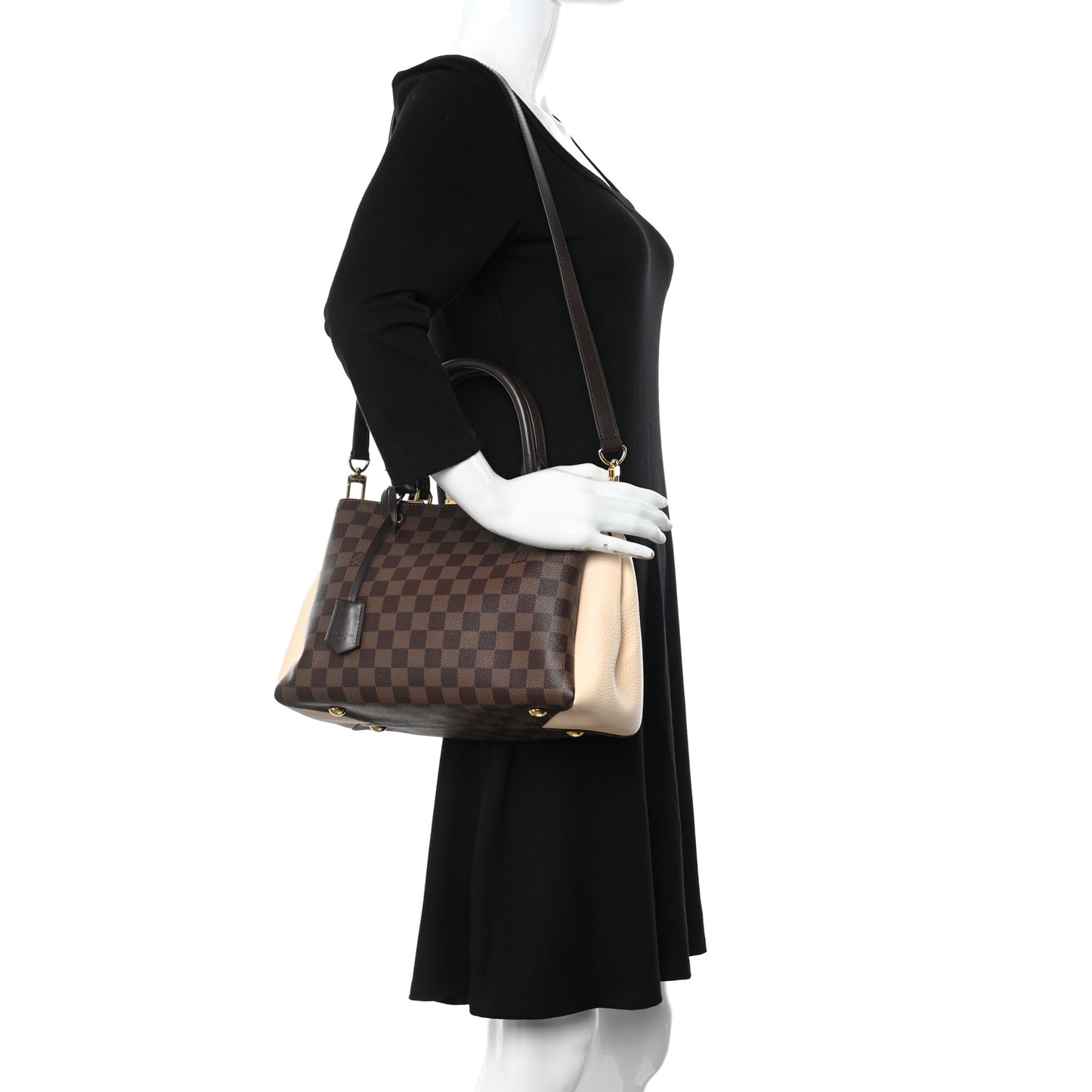 Damier Ebene Cuir Taurillon Brittany Creme