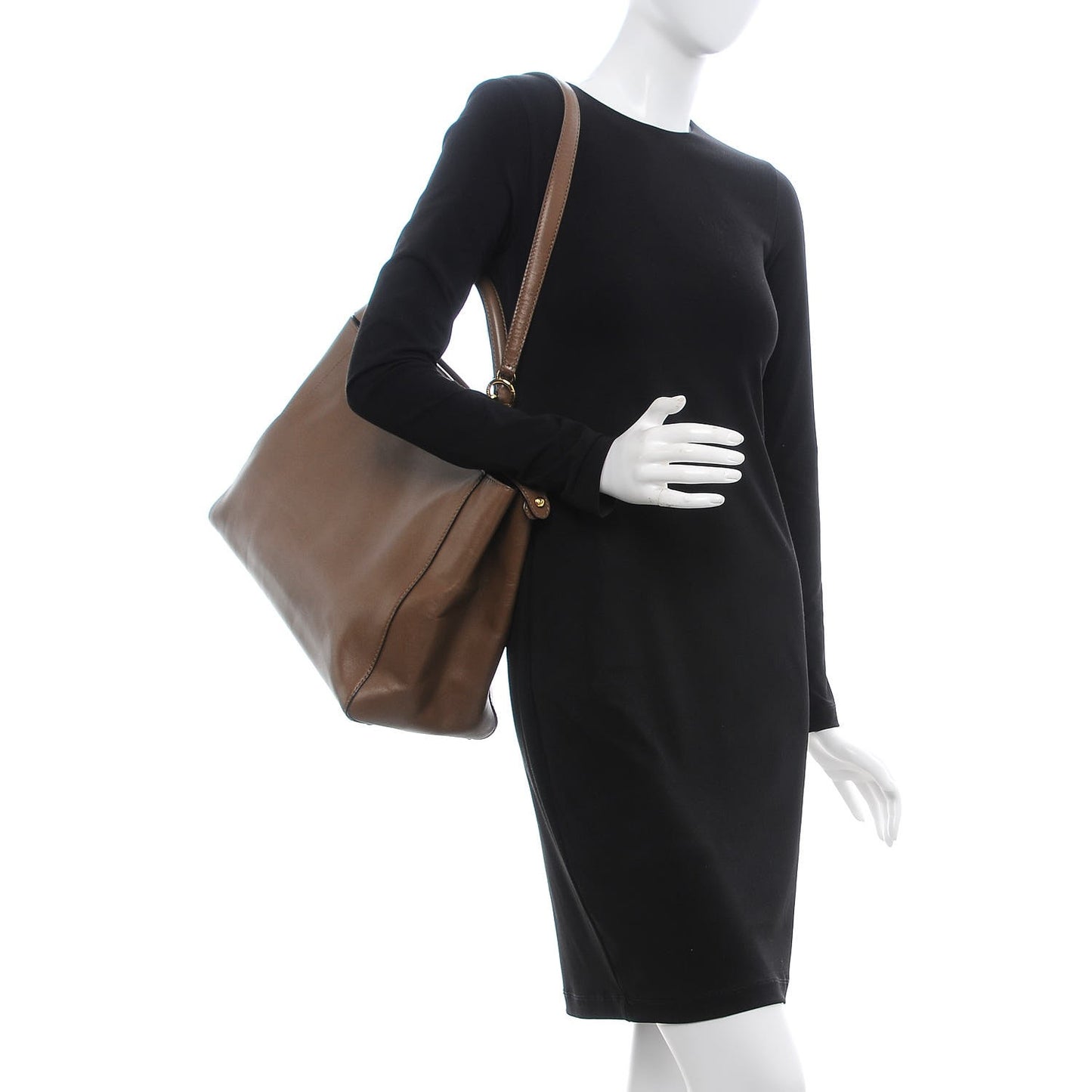 Vitello Morgan Fabric Jacquard Pequin Large Peekaboo Iconic Satchel Foresta Tobacco Black