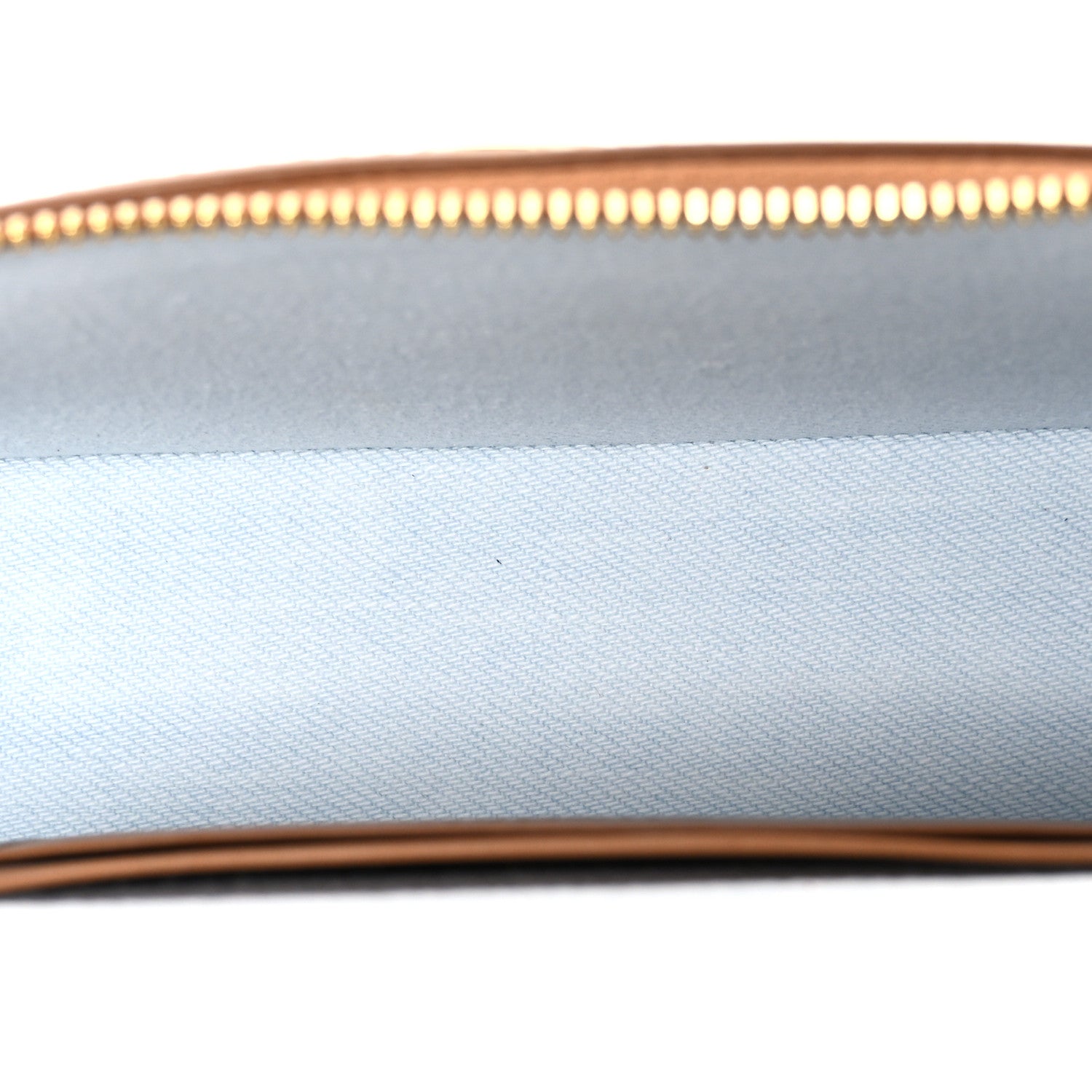 Chanel Washed Denim Calfskin Quilted Top Handle Slim Vanity Case With Chain Blue Brown 4 of 10