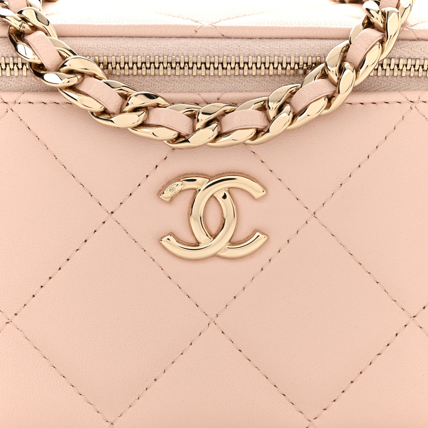 Lambskin Vanity Case Light Pink