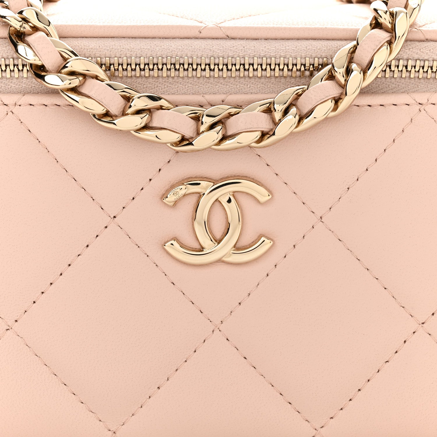 Chanel Lambskin Vanity Case Light Pink 8 of 11