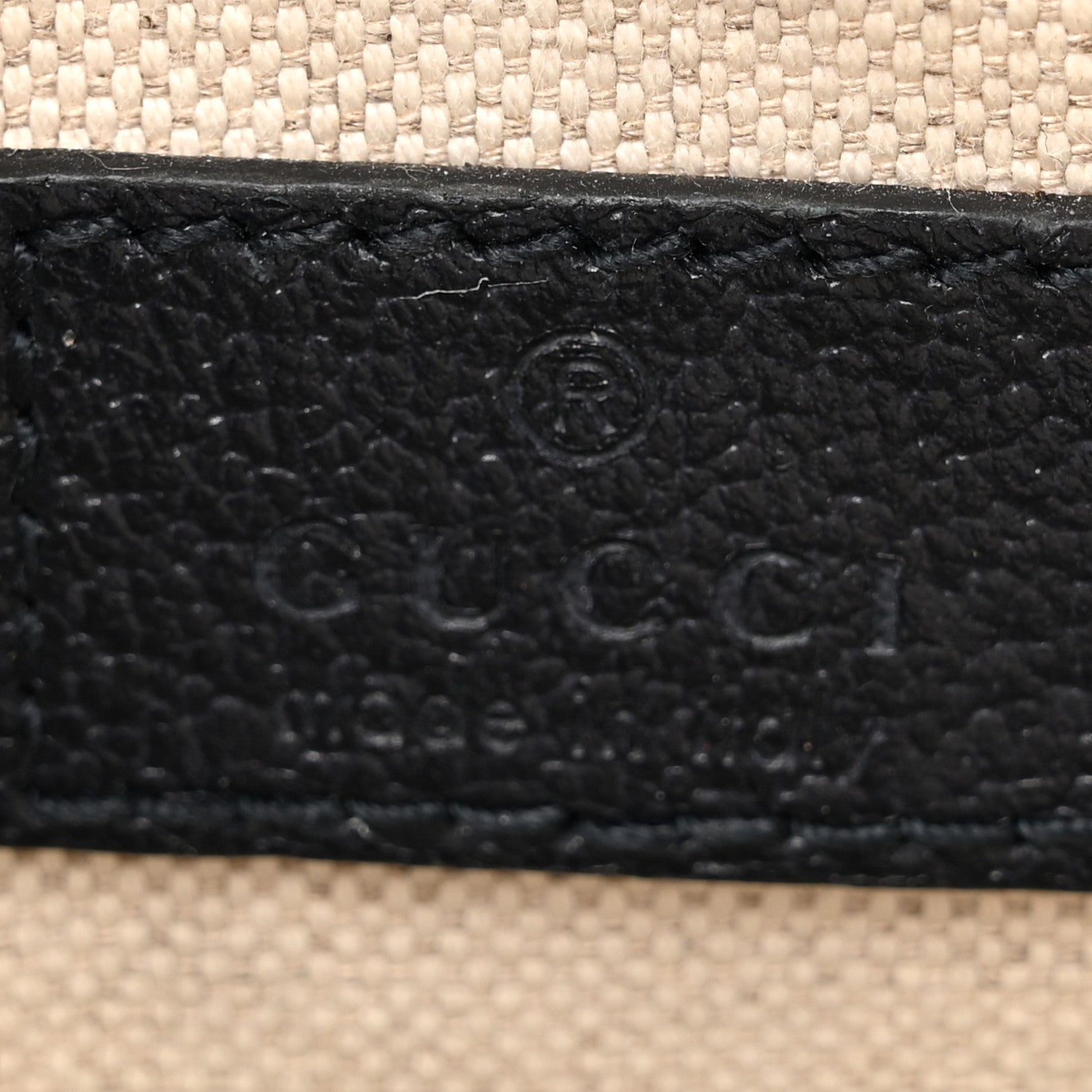 Gucci GG Supreme Monogram Textured Calfskin Web Mini Ophidia Messenger Beige Blue 6 of 11