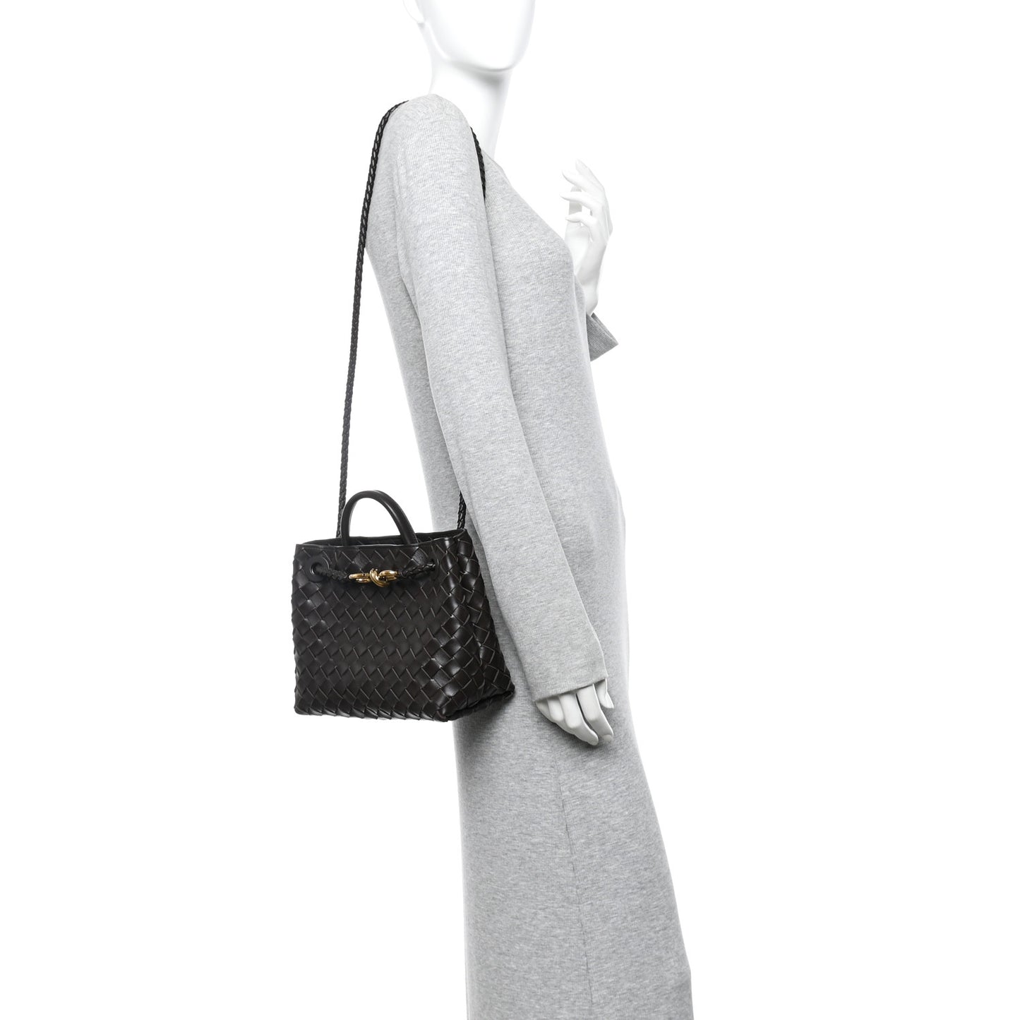 Nappa Intrecciato Small Andiamo Shoulder Bag Fondant