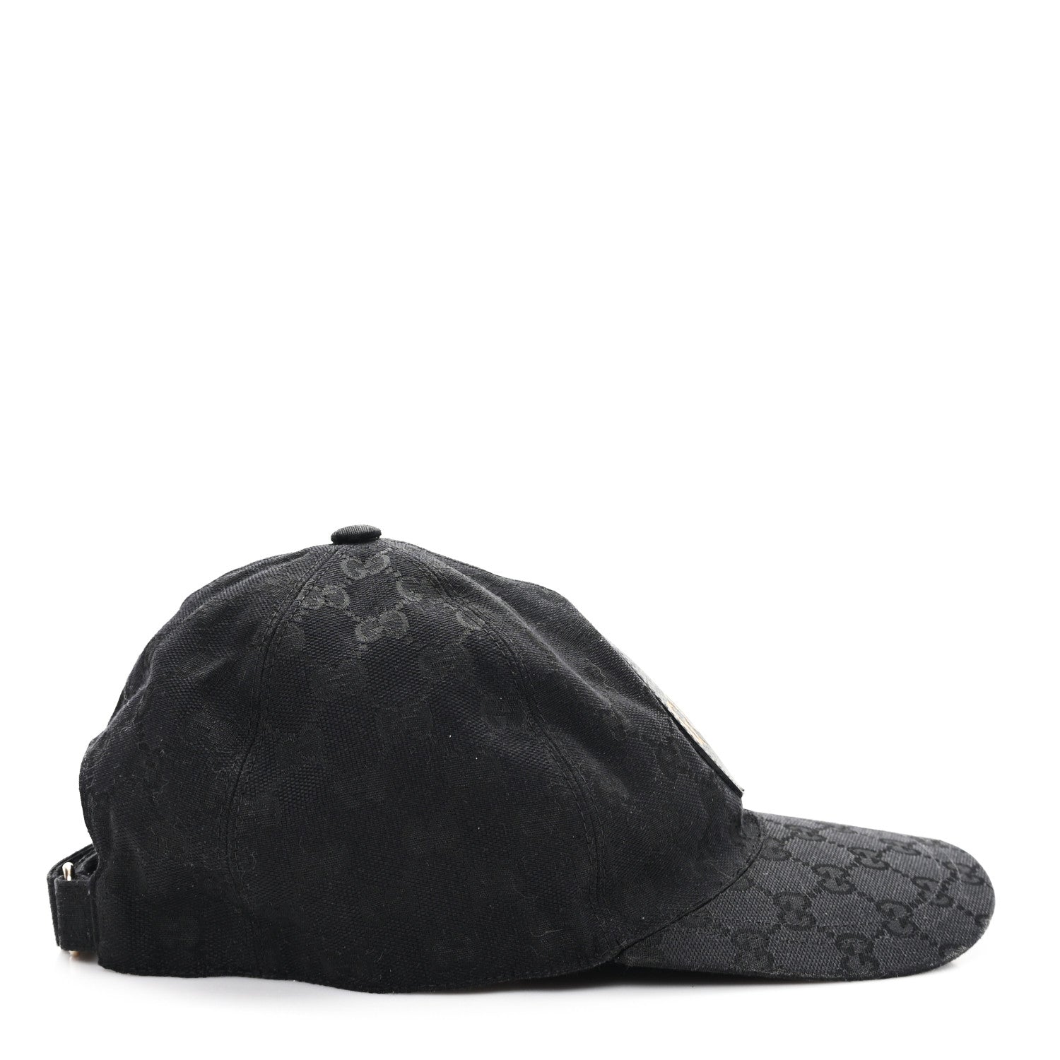 Gucci Monogram Textured Dollar Calfskin Zeno Baseball Hat XL Black 6 of 10