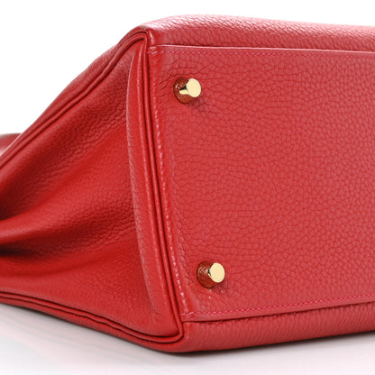 Hermes Taurillon Clemence Kelly Retourne 35 Rouge Casaque 9 of 10