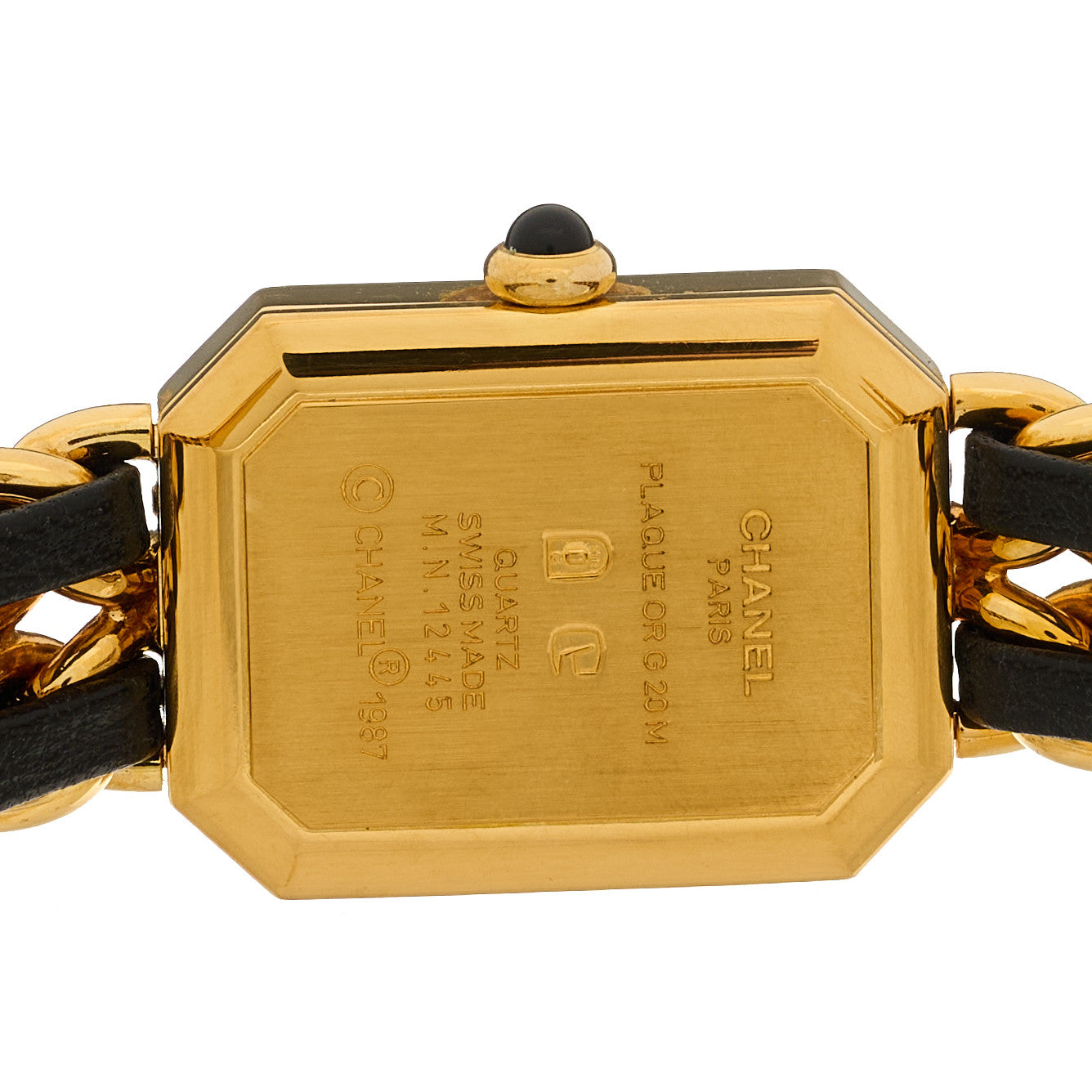 Chanel Stainless Steel Lambskin 20mm Chain Premiere Quartz Watch Gold M 4 of 4