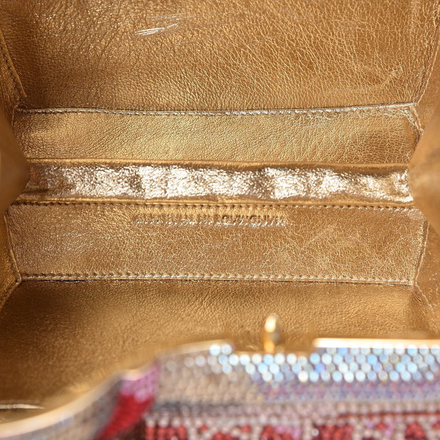 Crystal Chloe Poodle Minaudiere Clutch Multicolor