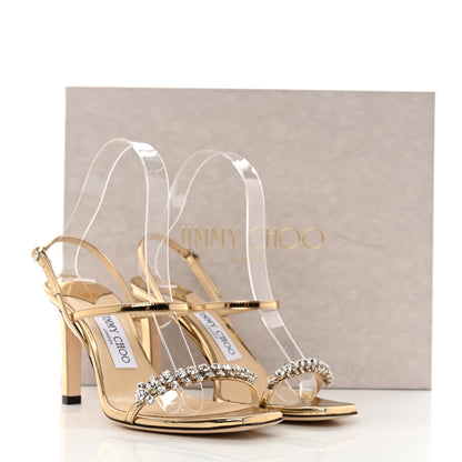 Jimmy Choo Nappa Meira 85 Pumps 37 Gold 8 of 8