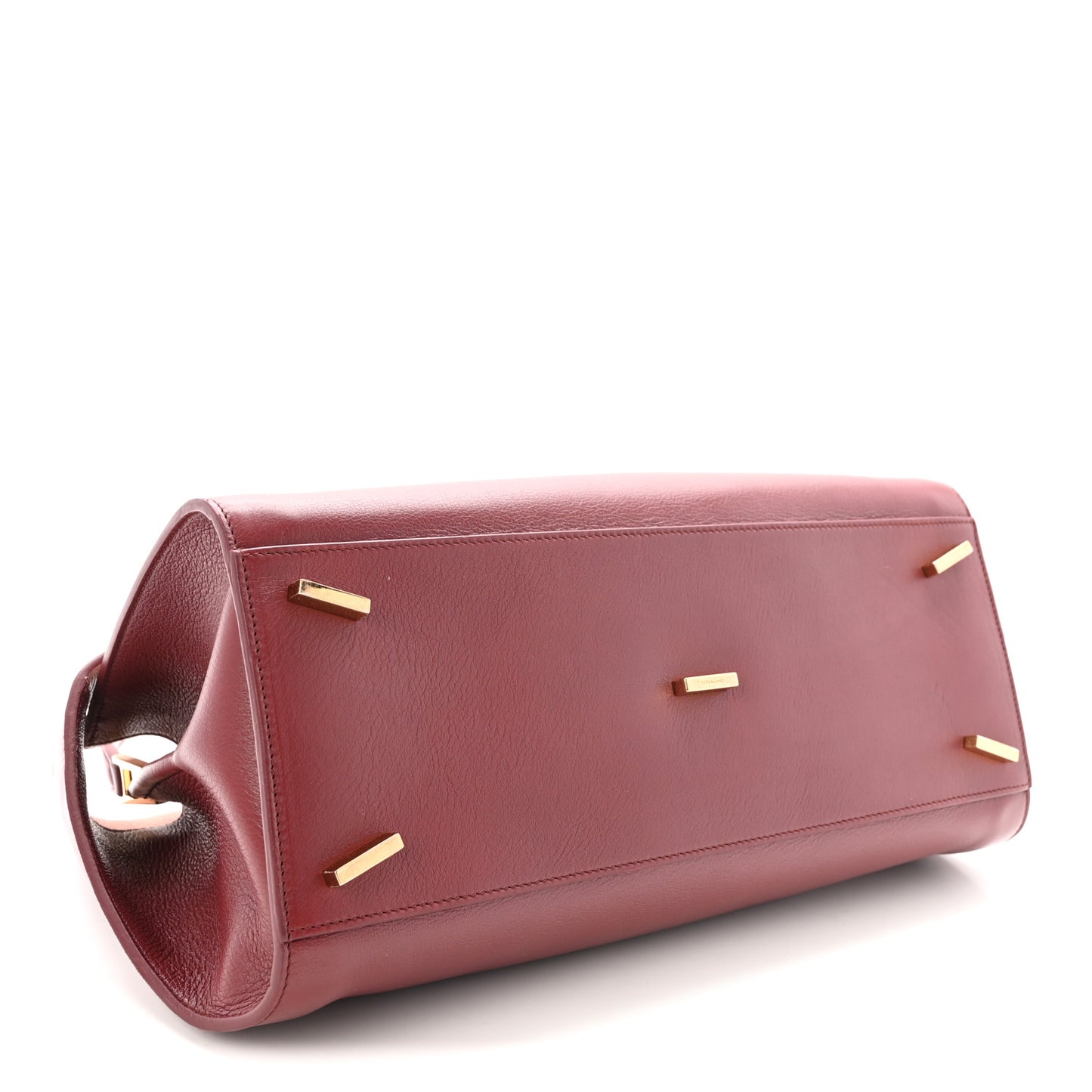Calfskin Medium Hug Soft Bicolor Shoulder Bag  College Red Pink