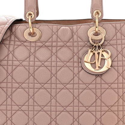Christian Dior Grained Calfskin Cannage Large Lady Dior Light Pink 8 of 12