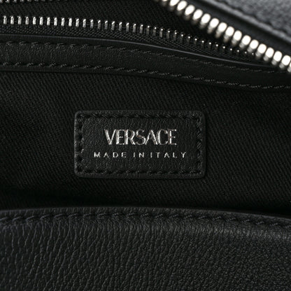 Versace Calfskin Medium Repeat Zip Hobo Black 6 of 9