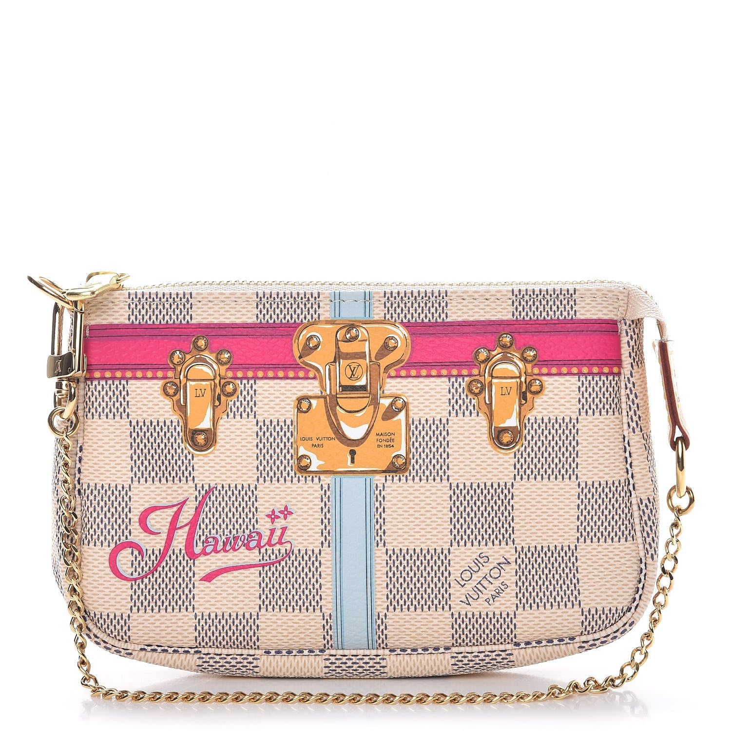 Louis Vuitton Damier Azur Summer Trunks Hawaii Mini Pochette Accessories 1 of 8