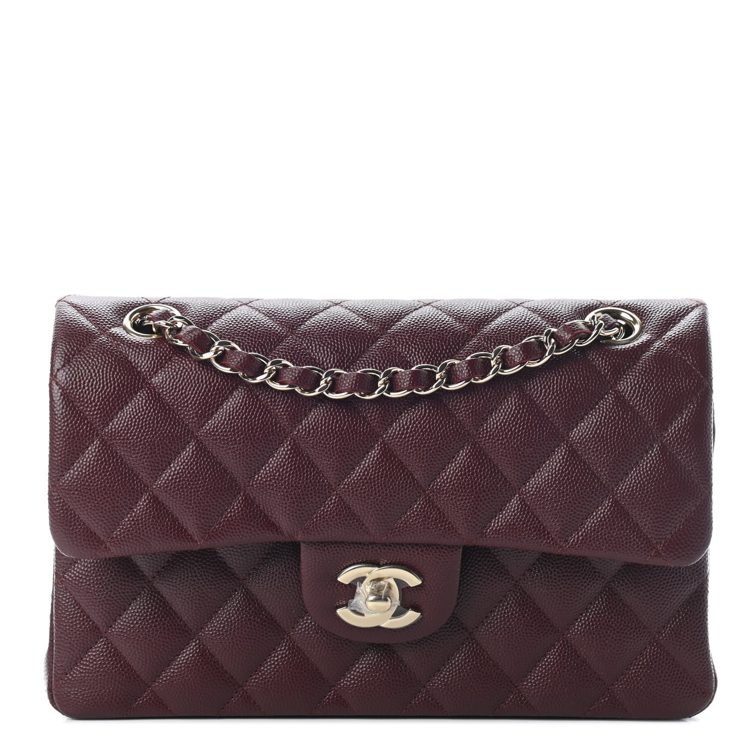 Chanel Caviar Quilted Small Double Flap Burgundy 1 of 8