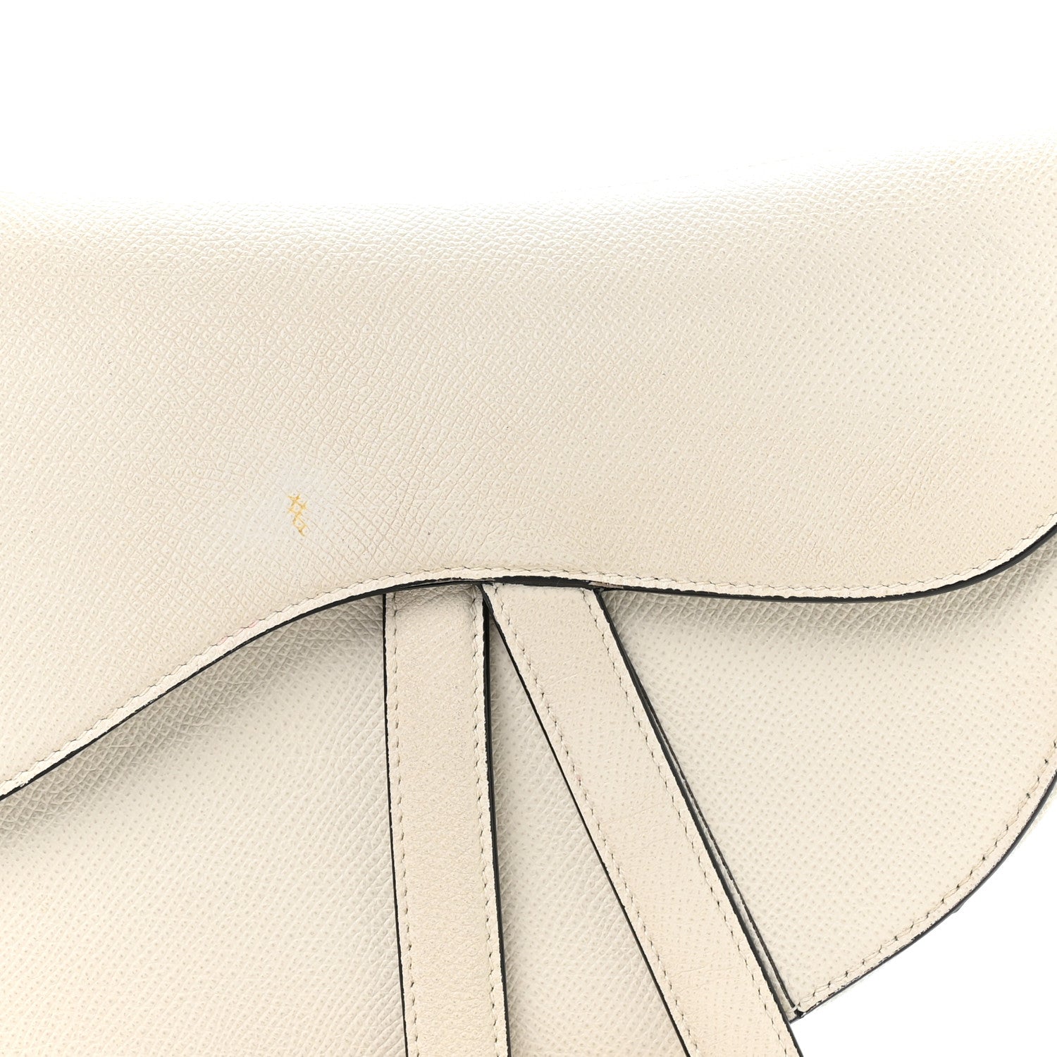 Christian Dior Grained Calfskin Saddle Bag White 8 of 12
