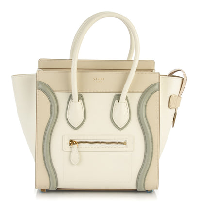 Celine Shiny Smooth Calfskin Micro Tri-Color Luggage Natural 1 of 8