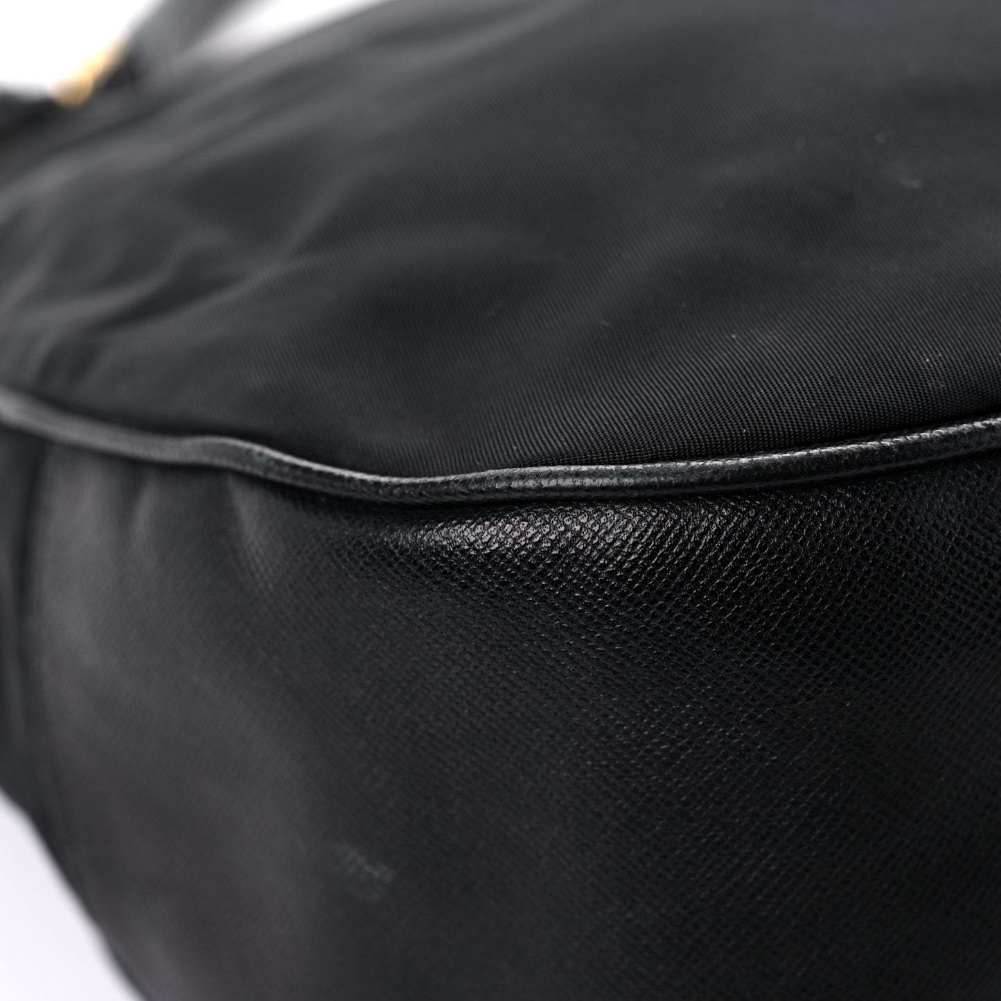 Tessuto Nylon Saffiano Hobo Black