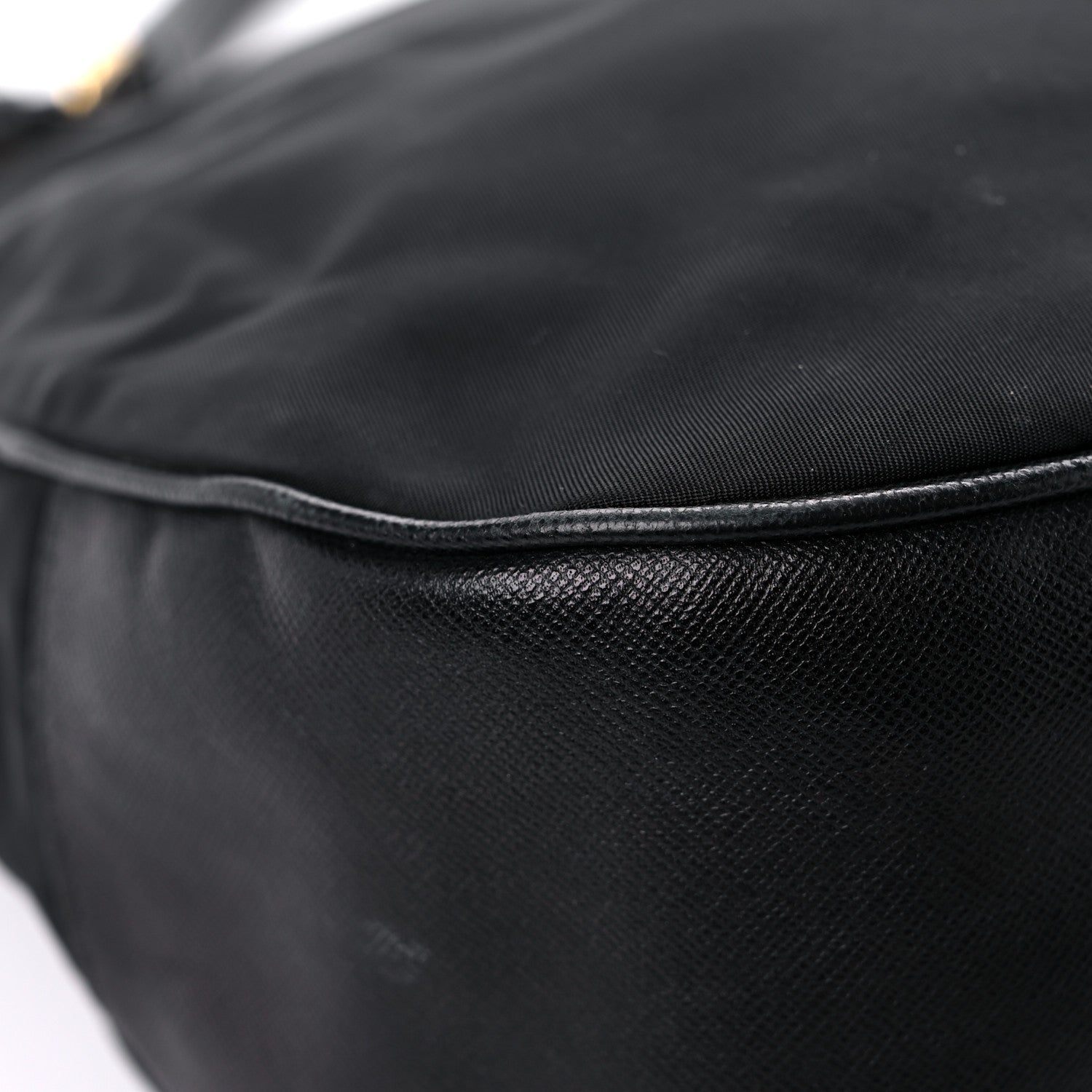 Prada Tessuto Nylon Saffiano Hobo Black 6 of 14