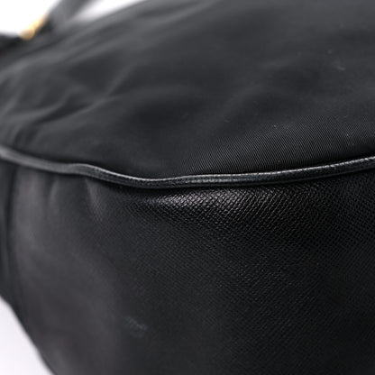 Prada Tessuto Nylon Saffiano Hobo Black 6 of 14