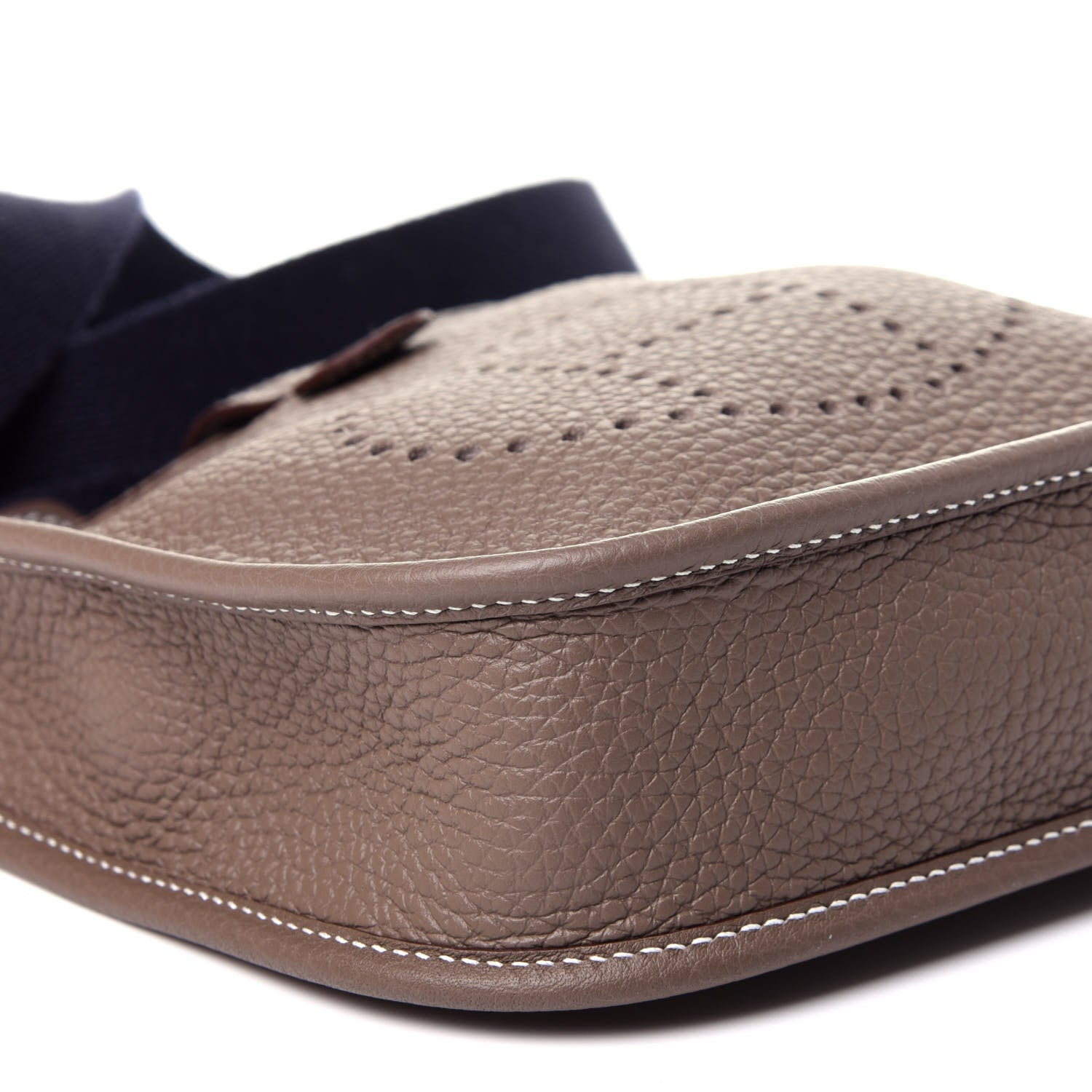 Hermes Taurillon Clemence Amazone Evelyne TPM Etoupe Bleu Indigo 8 of 11