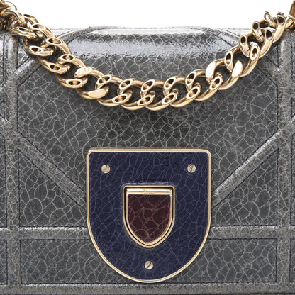 Christian Dior Ceramic Effect Deerskin Diorama Club Bag Dark Grey 11 of 11