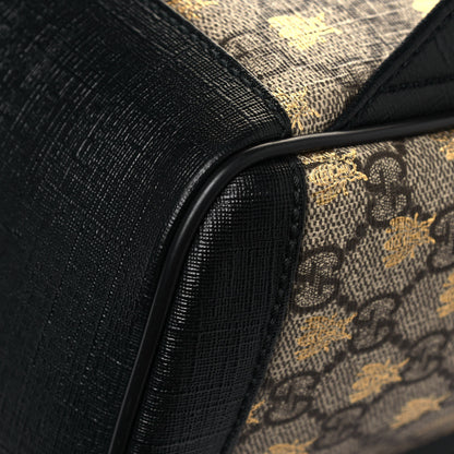 Gucci GG Supreme Monogram Bees Print Small Day Backpack Beige Oro Black 12 of 12